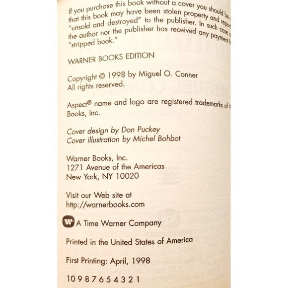 1998 Queen Of Darkness SIGNED 1st Edition Vampire Apocalyptic Fantasy Vtg PB F7 - Picture 3 of 4